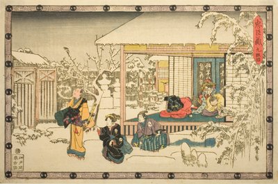 Akt 9 (Kyudanme), fra serien "The Revenge of the Loyal Retainers (Chushingura)" af Utagawa Hiroshige