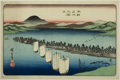 Amanohashidate, fra serien "Famous Places of Japan (Honcho meisho)" af Utagawa Hiroshige