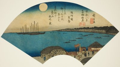 Autumn Moon at Takanawa (Takanawa shugetsu), fra serien "Eight Views of the Eastern Capital (Toto hakkei)" af Utagawa Hiroshige