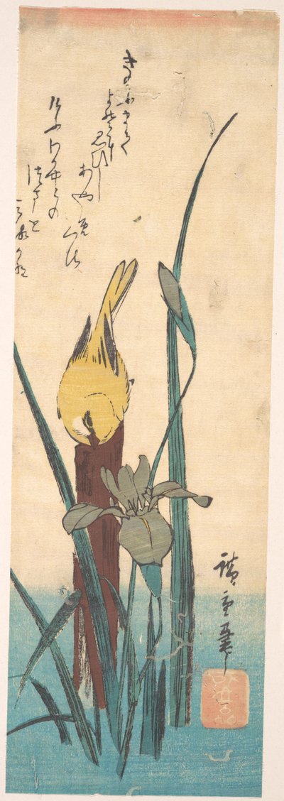 Vogel und Iris af Utagawa Hiroshige