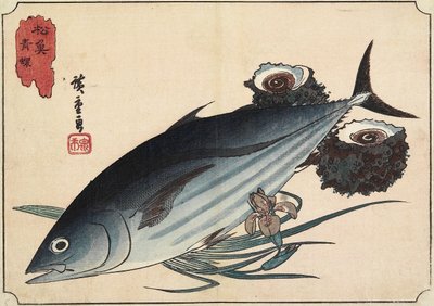 Bonito og Top Shells, begyndelsen af det 19. århundrede af Utagawa Hiroshige