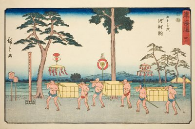 Chiryu - Nej. 40, fra serien "Fifty-three Stations of the Tokaido (Tokaido gojusan tsugi)," også kendt som Reisho Tokaido af Utagawa Hiroshige