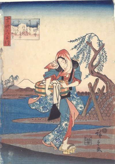 Chōfu i Musashi-provinsen, fra serien Seks juvelfloder i gamle digte af Utagawa Hiroshige