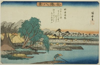 Klart vejr ved Susaki (Susaki seiran), fra serien "Eight Views of Kanazawa (Kanazawa hakkei)" af Utagawa Hiroshige