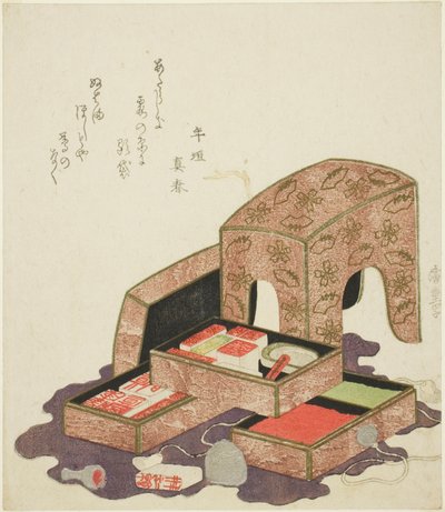 Samling af tætninger i lakbakker af Utagawa Hiroshige