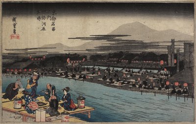 Cool of the Evening ved Shijo_ Riverbank, ca. 1834 af Utagawa Hiroshige