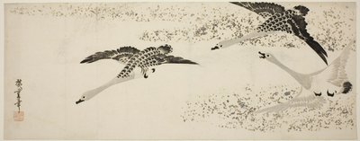 Nedstigende gæs af Utagawa Hiroshige