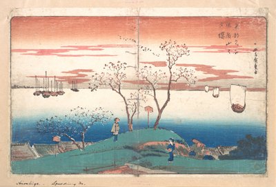 Aftenkirsebær på Gotenyama af Utagawa Hiroshige