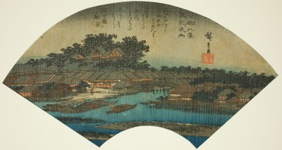 Aftenregn ved Matsuchiyama (Matsuchiyama yau), fra serien "Eight Views of the Eastern Capital (Toto hakkei)" af Utagawa Hiroshige