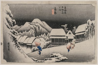 Aftensne ved Kambara (nummer seksten i serien Fifty-three Stations of the Tokaido) af Utagawa Hiroshige