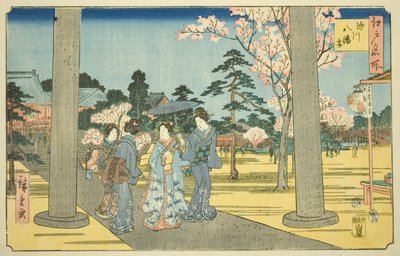 Fukagawa Hachiman Shrine, fra tv-serien af Utagawa Hiroshige