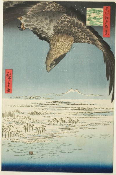 Fukagawa Susaki og Jumantsubo (Fukagawa Susaki Jumantsubo), fra serien kei)” af Utagawa Hiroshige
