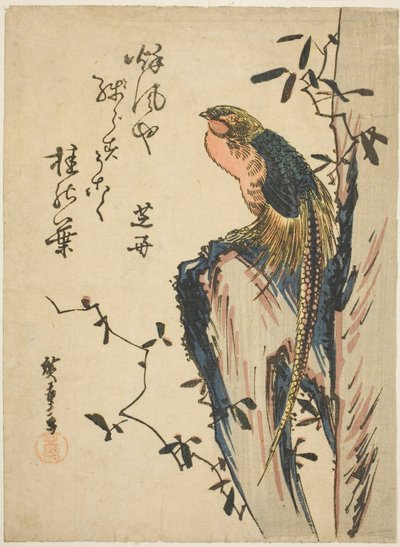 Guldfasan af Utagawa Hiroshige