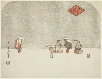 Hår vy S w (det sner) af Utagawa Hiroshige
