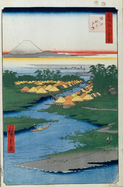 Horie og Nekozane Hundrede berømte udsigter over Edo, 1856-1858 af Utagawa Hiroshige