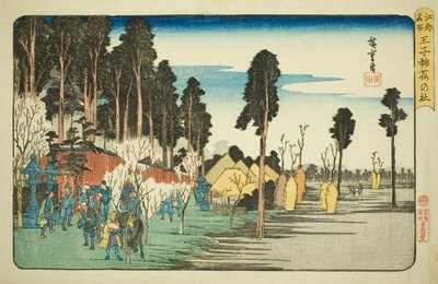 Inari Shine at Uncle (onkel Inari no Yashiro), fra seriens "fa net s pa s member Edo (ting berømt sted)" af Utagawa Hiroshige