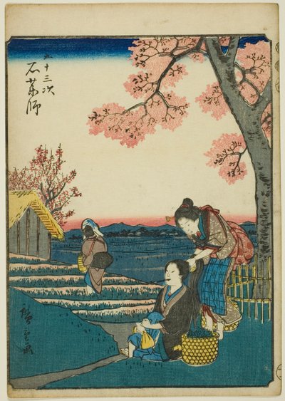 Ishiyakushi, fra seriens "fifty-tre S tachi-lyd s "of te urbanity" (Goshuyama næste) Hver gang) af Utagawa Hiroshige