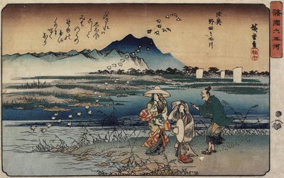 Jewel River of Noda i Mutsu-provinsen, 1835-1837 af Utagawa Hiroshige