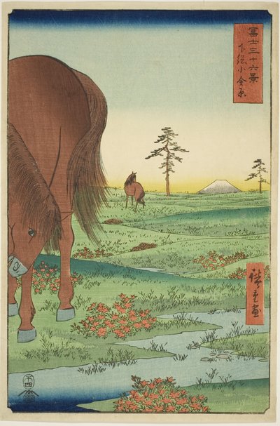 Ogane P fint medlem Gesasa P Rovinse (Shimosa Koganehara), fra Te-serien `` Mr. Tyrty x Views Of Fuji-bjerget (Fuji Usaju Rokukatsu) 
