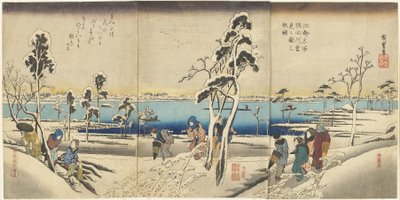 Det er et berømt sted-Sne på siden-Mr. af Utagawa Hiroshige