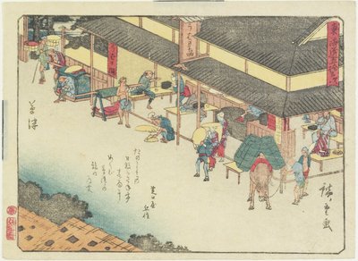 Kusatsu, 1837-1844 af Utagawa Hiroshige