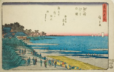 Lavvande ved Susaki (Susaki shiohi no zu), fra serien "Famous Places in the Eastern Capital (Toto meisho)" af Utagawa Hiroshige