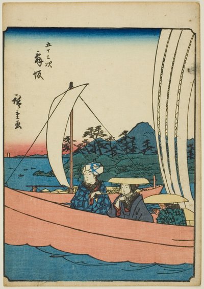 Maisaka, fra seriens "fifty-tre S tachi-lyd "of te urbanity" (Goshuyama næste) ) af Utagawa Hiroshige