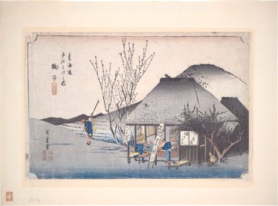 Mariko Tea Shop, fra serien Fifty-three Stations of the Tokaido af Utagawa Hiroshige