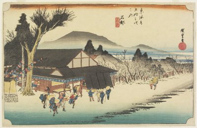 Megawa Vige, Ishibe, ca. 1833 af Utagawa Hiroshige