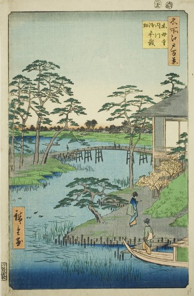 Mokumo hånd MP, indvendigt medlem t, plan d efter forret anden udsigt)” af Utagawa Hiroshige