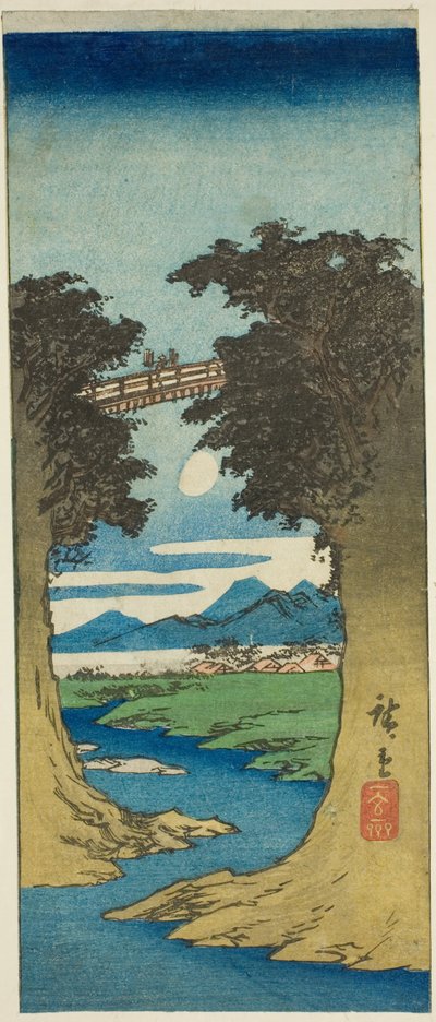 Abebroen af Utagawa Hiroshige
