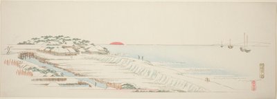 Morning Snow at Susaki (Susaki yuki no asa), fra serien "Thirteen Views of the Environs of Edo" af Utagawa Hiroshige