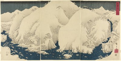 Idea d River sound te foundation loa d (Yamakawa i Kisoji) af Utagawa Hiroshige