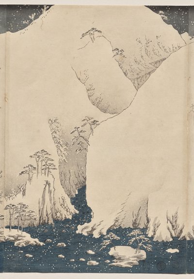 Bjerg og flod på Kiso Road af Utagawa Hiroshige