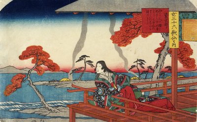 Murasaki Shikibu, 1843-1847 af Utagawa Hiroshige
