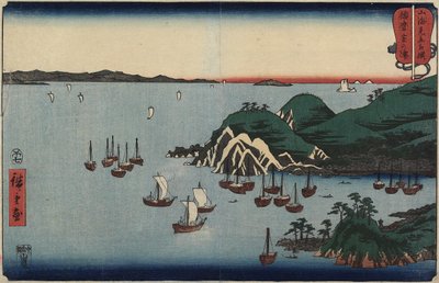 Muronotsu i Harima-provinsen, juli 1858 af Utagawa Hiroshige