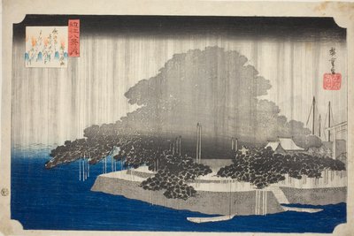 På næste linje ved Karasaki no yo, fra serien ``Eight Views of the Eight Views