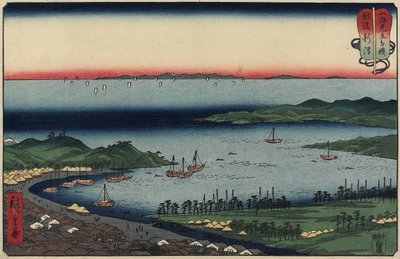 Niigata i Echigo-provinsen, august 1858 af Utagawa Hiroshige