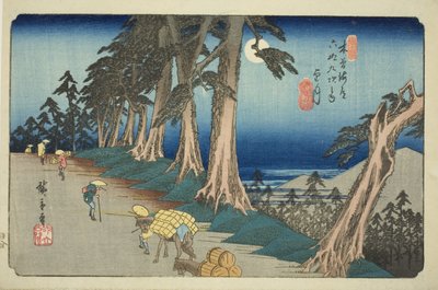af. 26: Mochizuki, fra seriens "shi x ty ne s ta on s of te kisokaid (kisokaido rokujukyu tsugi no uchi)" af Utagawa Hiroshige