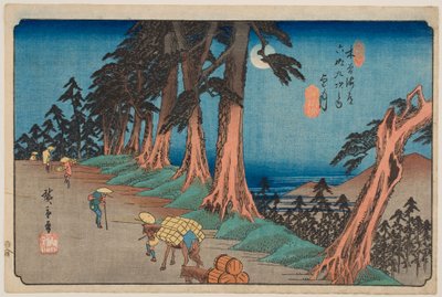 Nr. 26, Mochizuki, fra serien «Kisokaidōs niogtres stationer» af Utagawa Hiroshige