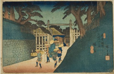af. 38: Fukushima, fra serien "Shixty-nines of the te kisokaido" af Utagawa Hiroshige