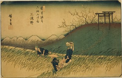 af. 42: Mido, fra serien "Shi x ty ne S ta ons of the kisokaido" af Utagawa Hiroshige