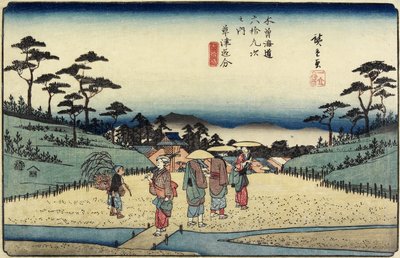 af. 69 Fork of Kusatsu, 1830-1844 af Utagawa Hiroshige