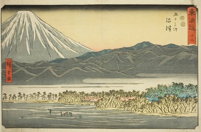 Numazu - Nej. 13, fra serien "Fifty-three Stations of the Tokaido (Tokaido gojusan tsugi)," også kendt som Reisho Tokaido af Utagawa Hiroshige