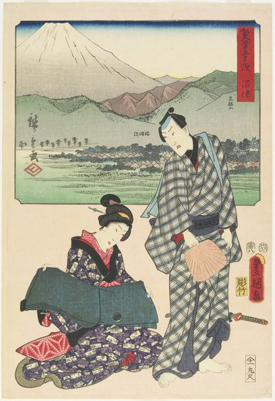 Numazu, august 1854 af Utagawa Hiroshige