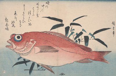 Brasen og bambusgræs, 1840 af Utagawa Hiroshige