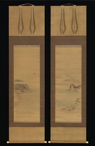 Shichirigahama und Enoshima af Utagawa Hiroshige
