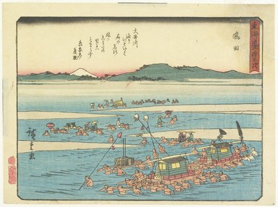 Shimada, 1837-1844 af Utagawa Hiroshige