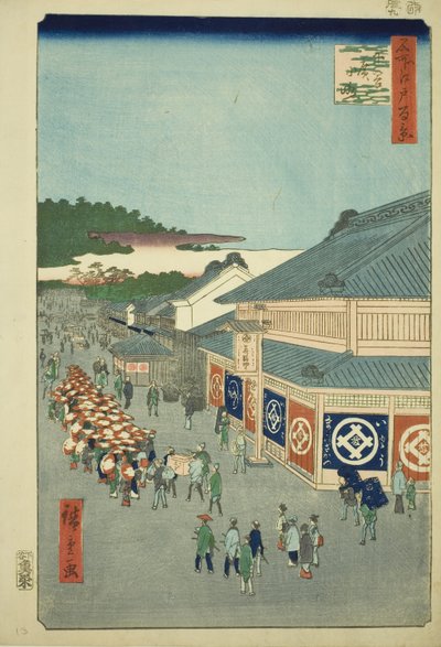 Shimoya Hiroko, fra Te-seriens "Ridge dre d fa net s views of Edo (One Hundred Famous Views of Edo)" af Utagawa Hiroshige
