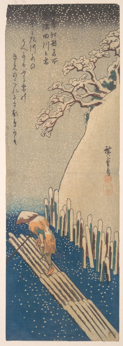 Schnee am Sumida-Fluss af Utagawa Hiroshige